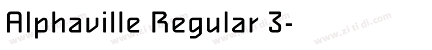 Alphaville Regular 3字体转换